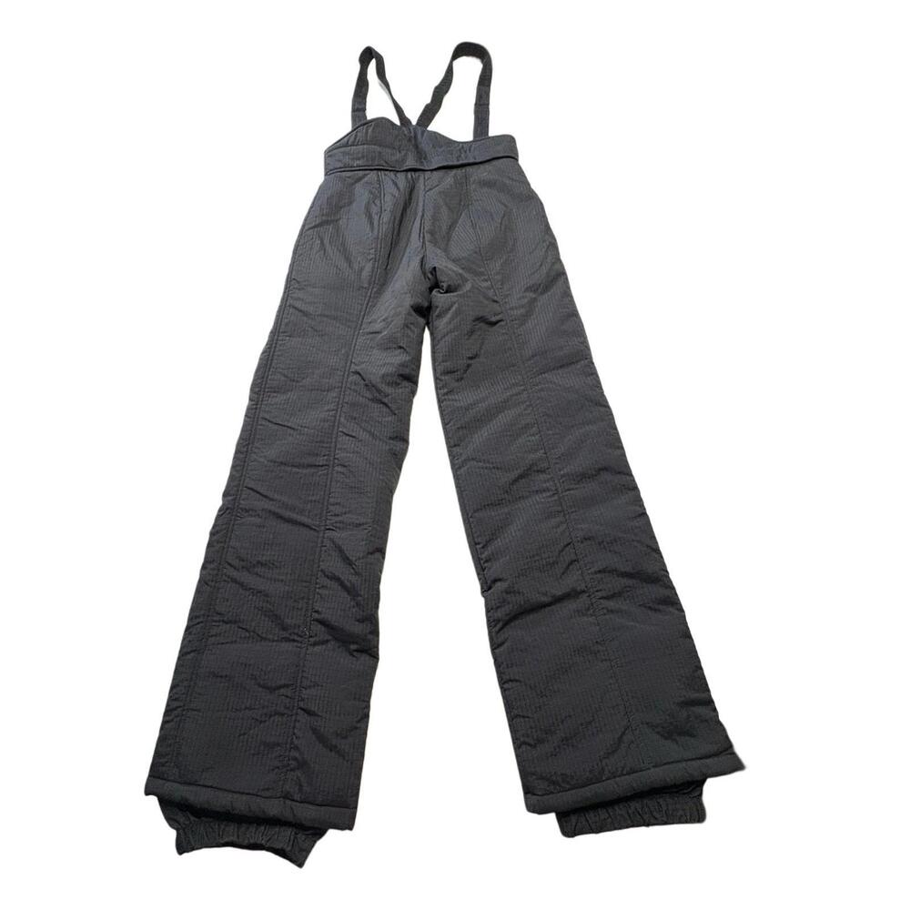 Vtg Tyrolia By Head Women’s Ski Bibs Size 14 Black Snow Overalls - Picture 2 of 7